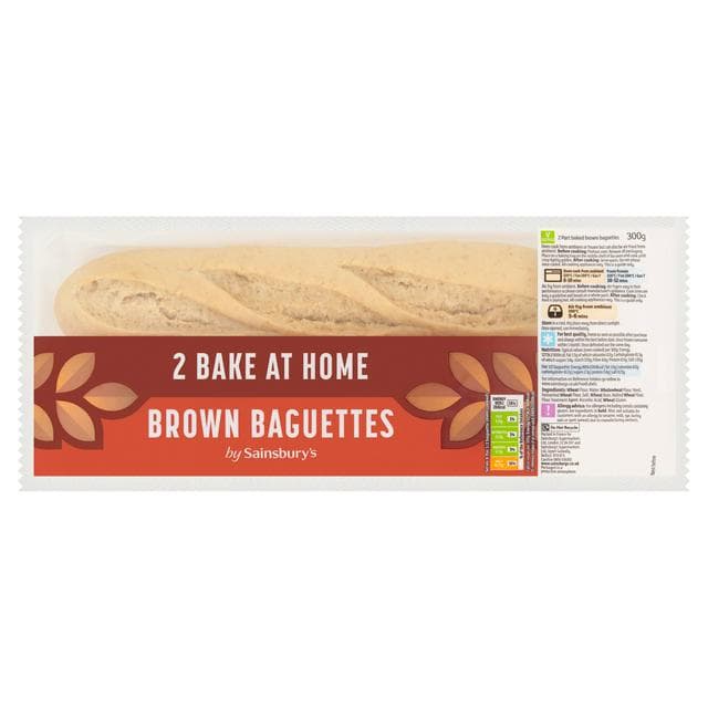Sainsbury's Bake at Home Brown Baguettes x2 - gallery image 1