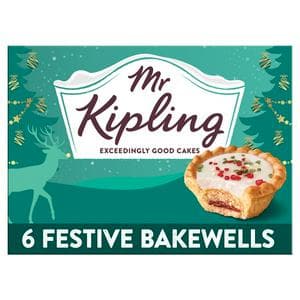 Mr Kipling 6 x Festive Bakewells Christmas Tarts
