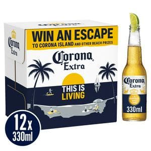 Corona 12 x 330ml Extra Premium Lager Beer Bottles