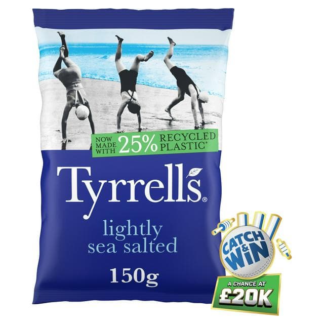 Tyrrells Chips Lightly Sea Salted 150g - gallery image 1