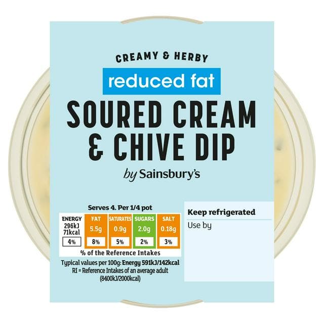 Sainsbury's Soured Cream & Chive Dip, Be Good To Yourself 200g - gallery image 1