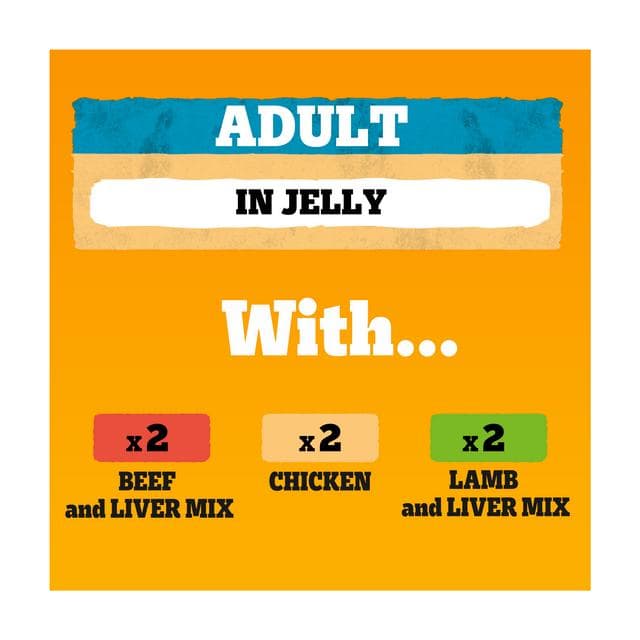 Pedigree Adult Wet Dog Food Tins Mixed In Jelly 6x400g - gallery image 6