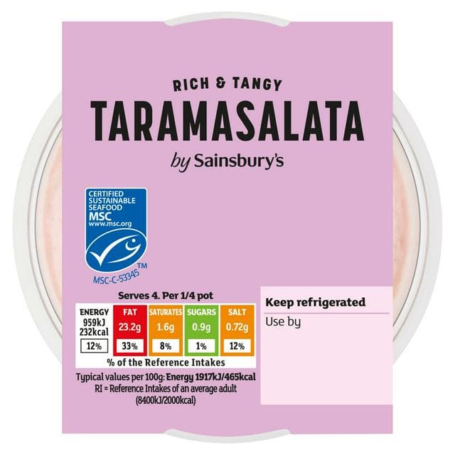 Sainsbury's Rich Taramasalata 200g - gallery image 1