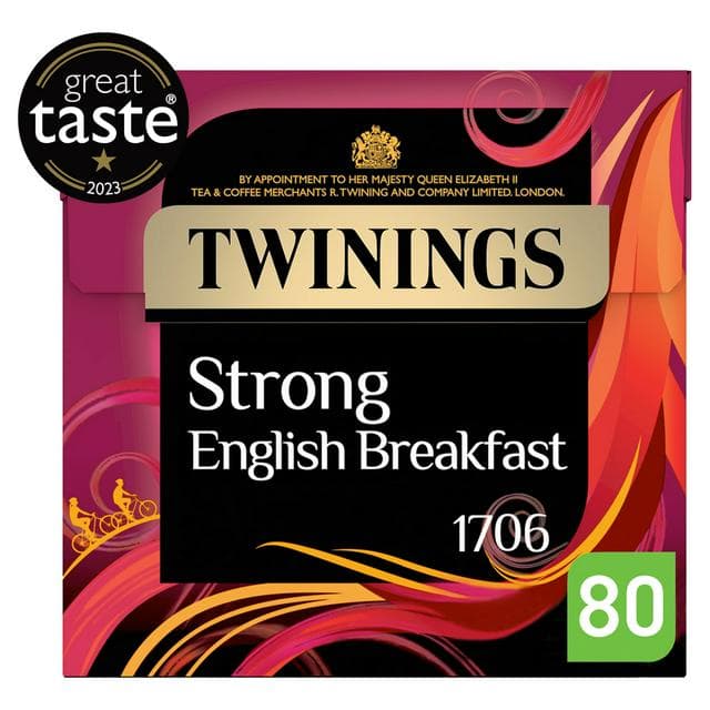 Twinings English Strong Breakfast Tea, 80 Tea Bags - gallery image 1
