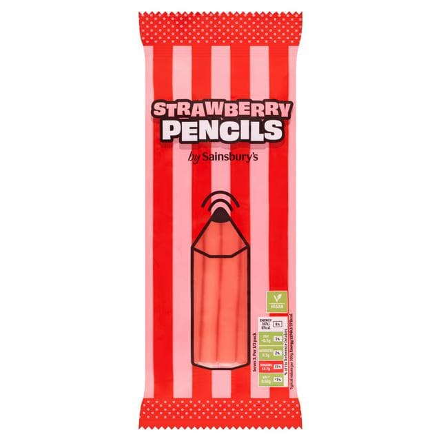 Sainsbury's Strawberry Pencils Sweets 70g - gallery image 1