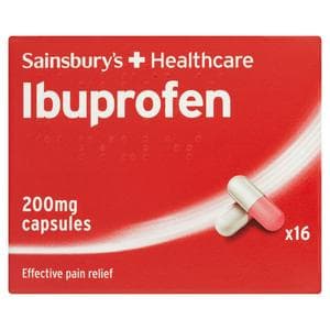 Sainsbury's Healthcare Ibuprofen Capsules x16 200mg