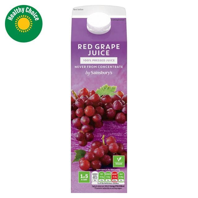 Sainsbury's Red Grape Juice, Not From Concentrate 1L - gallery image 1