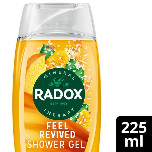 Radox Feel Revived Shower Gel Mandarin & Apricot Body Wash 225ml - gallery image 1
