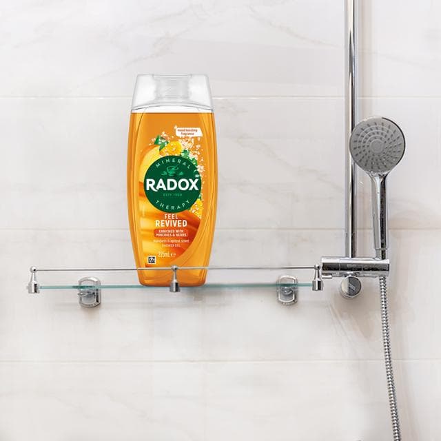 Radox Feel Revived Shower Gel Mandarin & Apricot Body Wash 225ml - gallery image 4