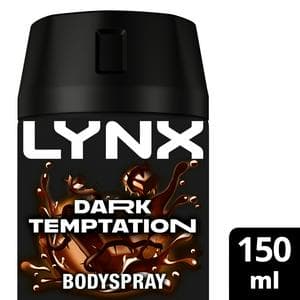 Lynx 150ml Dark Temptation 48h Deodorant Aerosol Body Spray for Men