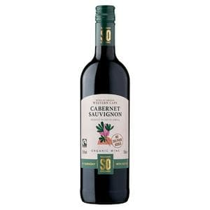 Sainsbury's No Sulphur Added Fairtrade Cabernet Sauvignon Red Wine, SO Organic 75cl