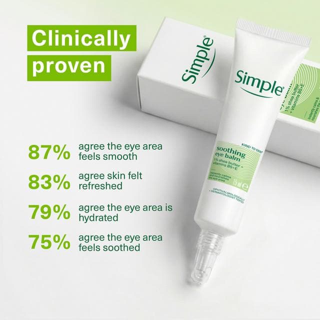 Simple Kind to Skin Soothing Tired & Puffy Eye Cream 15ml - gallery image 2