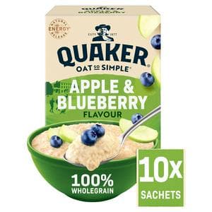 Quaker Oat So Simple Apple & Blueberry Porridge Sachets 10x36g
