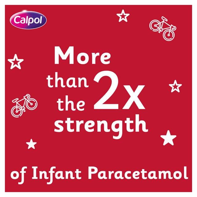 Calpol Six Plus 12 x 5ml Sugar Free Suspension Strawberry Paracetamol Sachets - gallery image 4