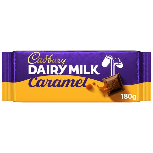 Cadbury Dairy Milk Caramel Chocolate Bar 180g - gallery image 1