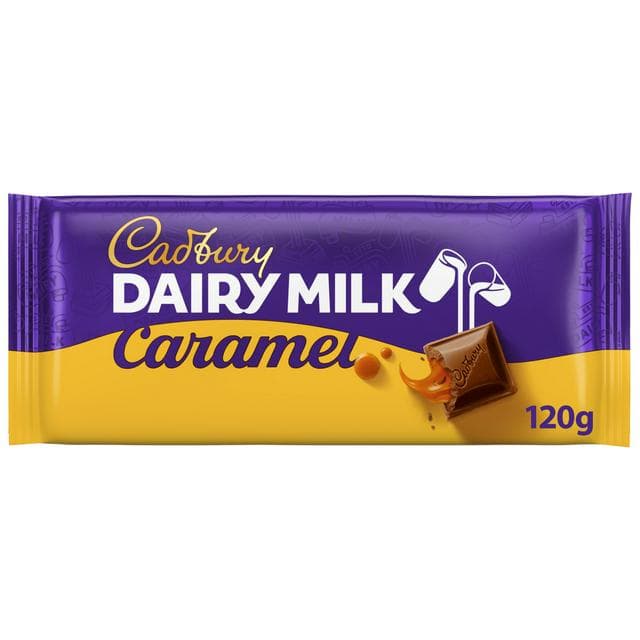 Cadbury Dairy Milk Caramel Chocolate Bar 120g - gallery image 1