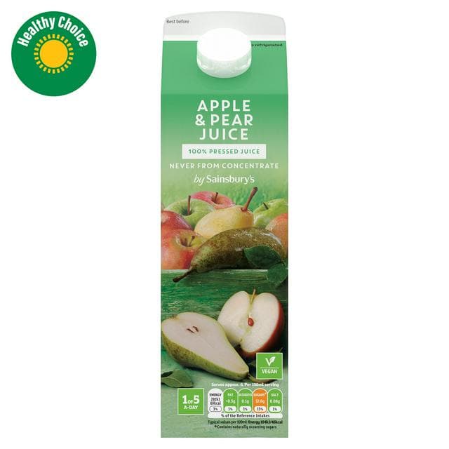 Sainsbury's Apple & Pear Juice, Not From Concentrate 1L - gallery image 1