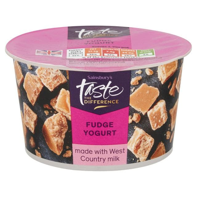 Sainsbury's West Country Creamy Fudge Yogurt, Taste the Difference 150g - gallery image 1