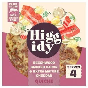 Higgidy Beechwood Smoked Bacon & Mature Cheddar Quiche 400g