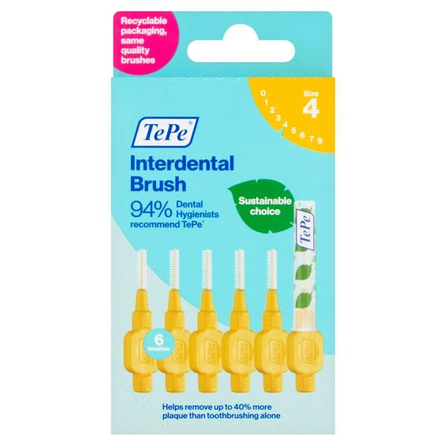 Tepe Interdental Brush Yellow 0.7mm x6 - gallery image 1