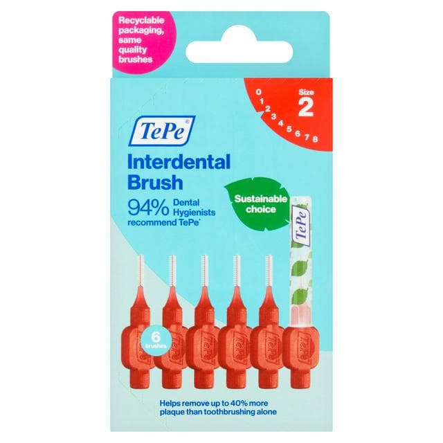 Tepe Interdental Brush Red 0.5mm x6 - gallery image 1