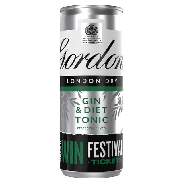 Gordon's Special Dry London Gin & Slimline Tonic Ready to Drink Can 250ml - gallery image 1