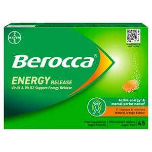 Berocca Orange Energy Effervescent Vitamin Tablets x45