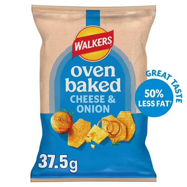 Walkers Baked Cheese & Onion Crisps Snacks 37.5g - gallery image 1