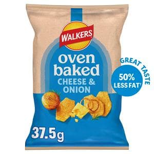 Walkers Baked Cheese & Onion Crisps Snacks 37.5g