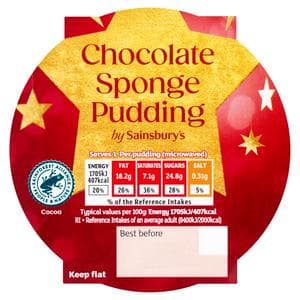 Sainsbury's 100g Chocolate Sponge Pudding