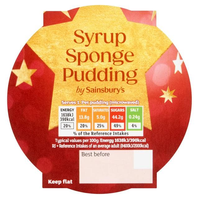Sainsbury's 100g Syrup Sponge Pudding - gallery image 1