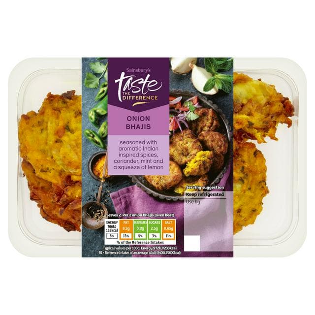 Sainsbury's 160g Onion Bhajis, Taste the Difference - gallery image 1