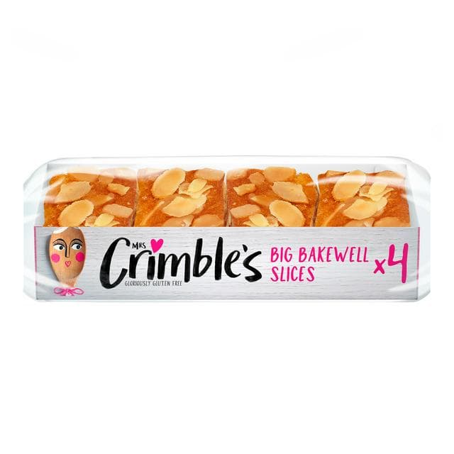 Mrs Crimble's Gluten Free Bakewell Slices x4 200g - gallery image 1