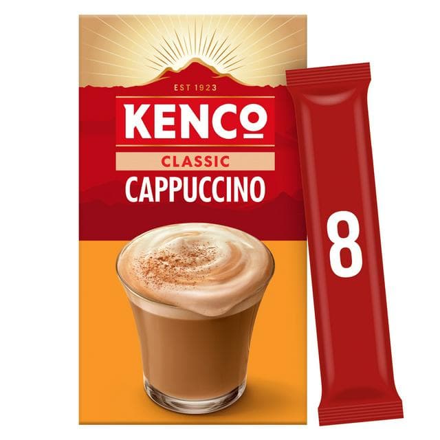 Kenco Cappuccino Instant Coffee x8 Sachets - gallery image 1