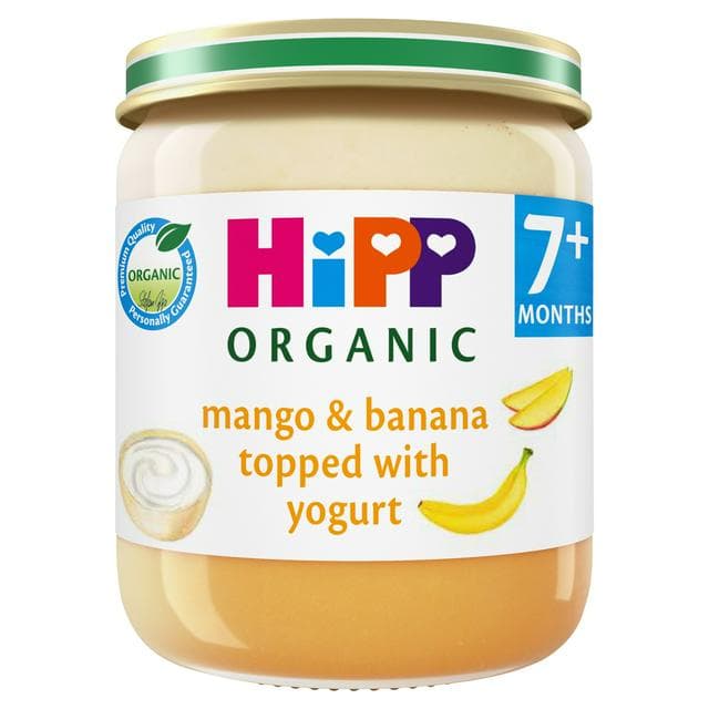 HiPP Organic Mango & Banana topped with Yogurt Baby Food Jar 7+ Months 160g - gallery image 1