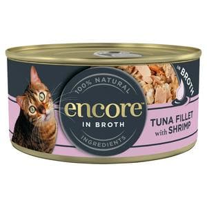 Encore Tuna with Shrimp In Broth Natural Cat Food Tin 70g