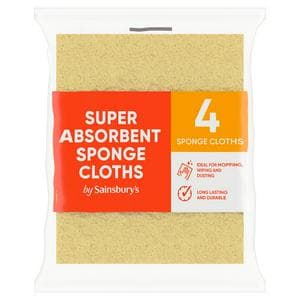 Sainsbury's Sponge Cloths x4