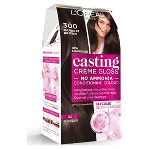 L'Oreal Paris Casting Creme Gloss Semi Permanent Hair Dye Darkest Brown 300