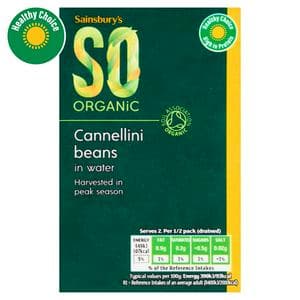 Sainsbury's Cannellini Beans Carton, SO Organic 380g (230g*)