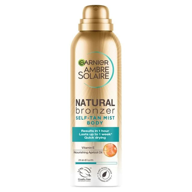 Garnier Ambre Solaire 150ml Natural Bronzer Quick Drying Medium Self Tan Body Mist - gallery image 1