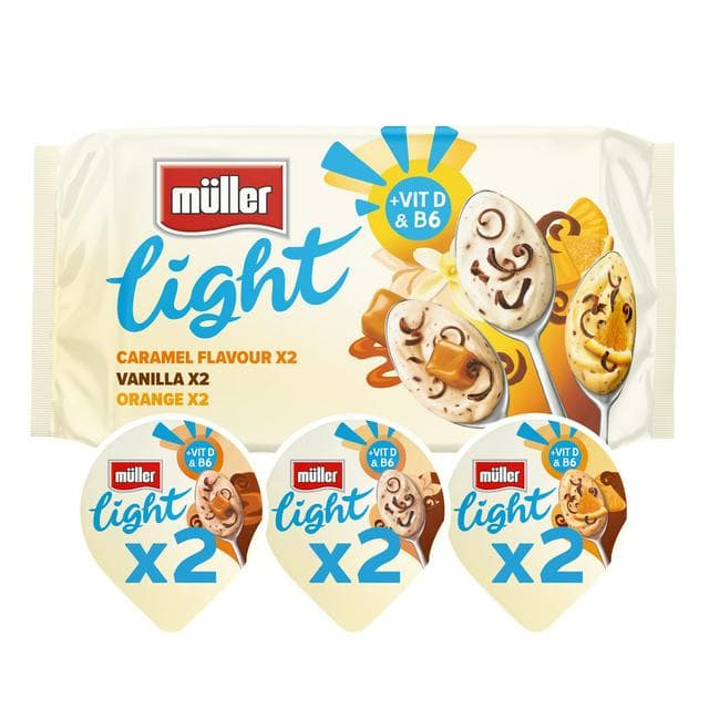 Muller Light Fat Free Yogurts With Chocolate Sprinkles 6x140g - gallery image 1