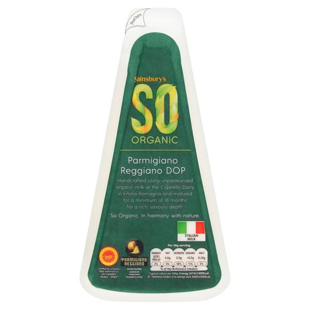 Sainsbury's Parmigiano Reggiano Cheese, SO Organic 200g - gallery image 1