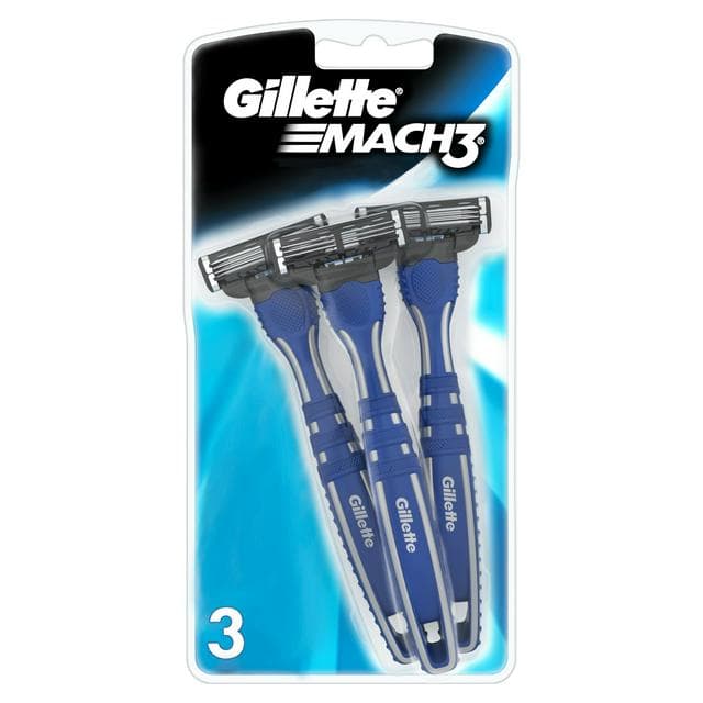 Gillette Mach 3 Disposable Razors x3 - gallery image 1
