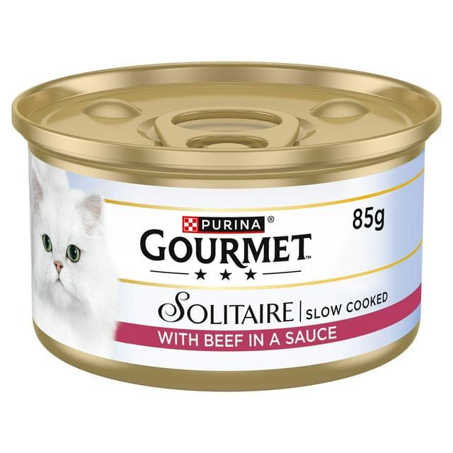 Gourmet Solitaire Beef Wet Cat Food 85g - gallery image 1