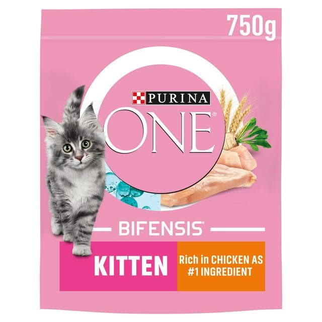 Purina One Kitten Dry Cat Food Chicken & Wholegrain 750g - gallery image 1