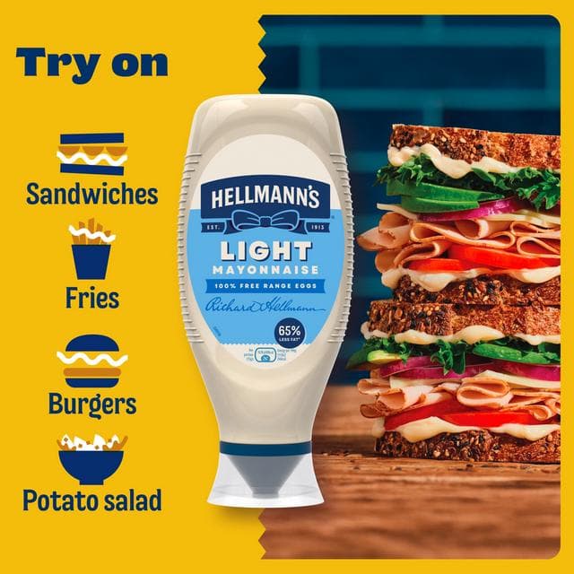 Hellmann's Light Squeezy Mayonnaise 430ml - gallery image 2