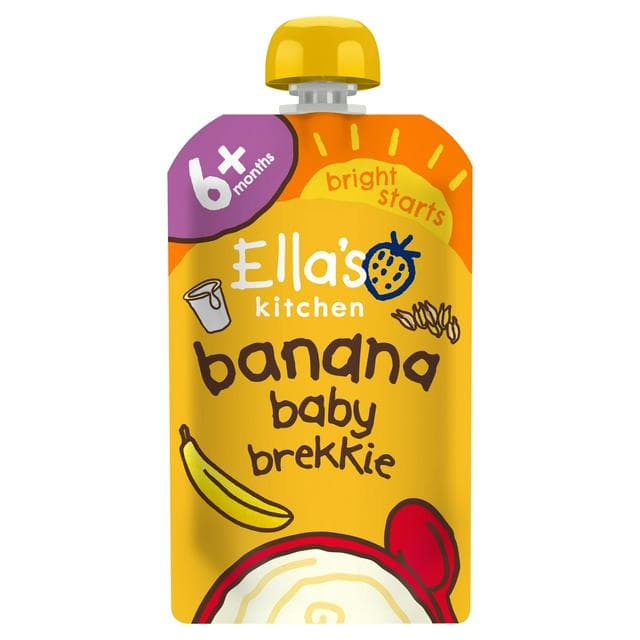 Ella's Kitchen Organic Banana Baby Brekkie Baby Food Breakfast Pouch 6+ Months 100g - gallery image 1