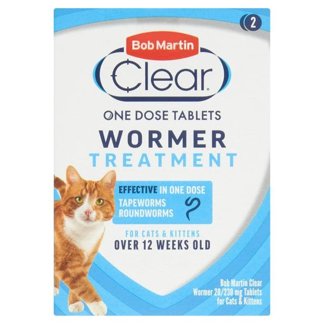 Bob Martin Clear Wormer Treatment Tablets for Cats x2 - gallery image 1