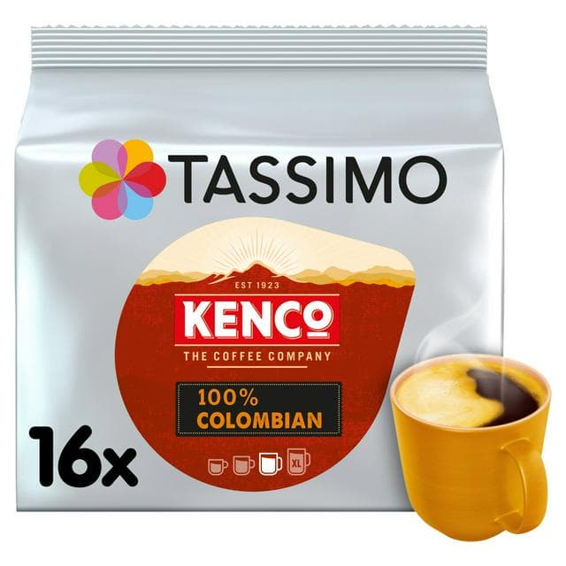 Tassimo Kenco 100% Colombian Coffee Pods x16 - gallery image 1