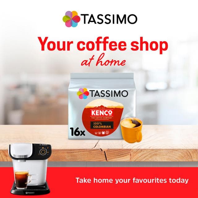 Tassimo Kenco 100% Colombian Coffee Pods x16 - gallery image 2